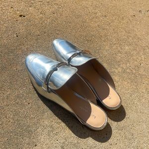 Kate Spade Silver Laura Mule Size 7.5.